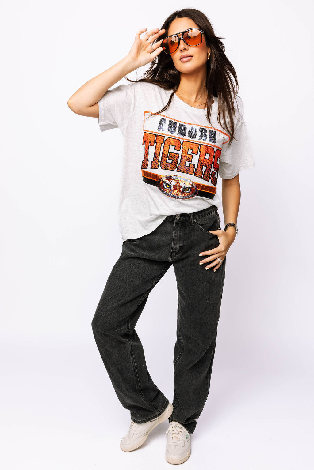 Licensed-Grey Vintage 'Auburn Tigers' Tee