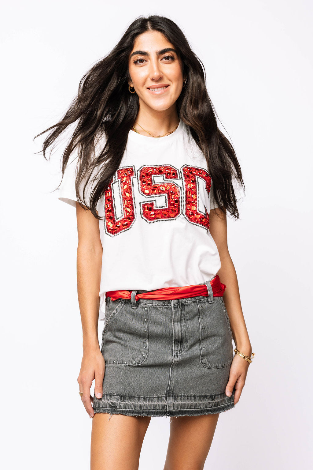 Licensed USC Jeweled Letter Tee
