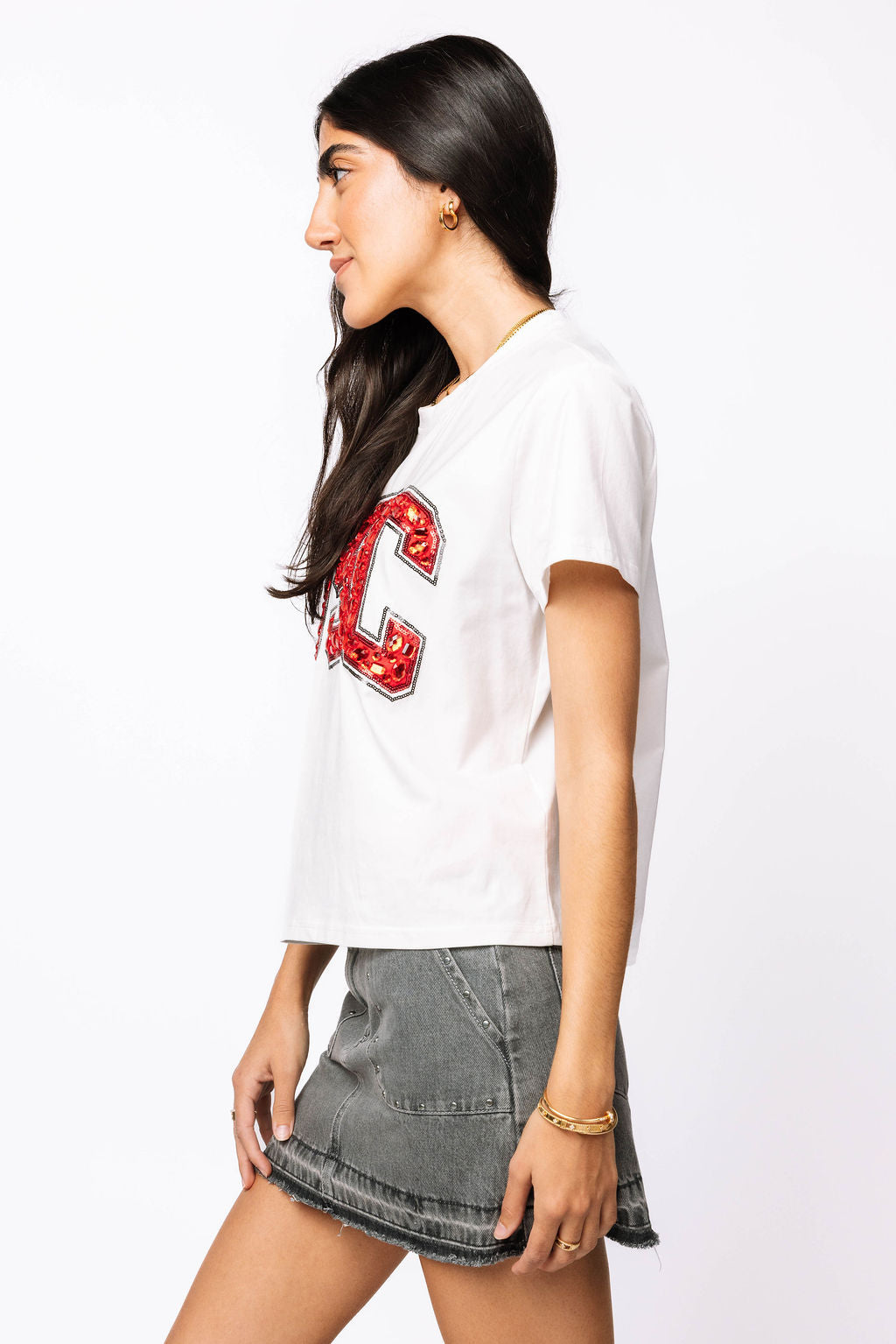 Licensed USC Jeweled Letter Tee