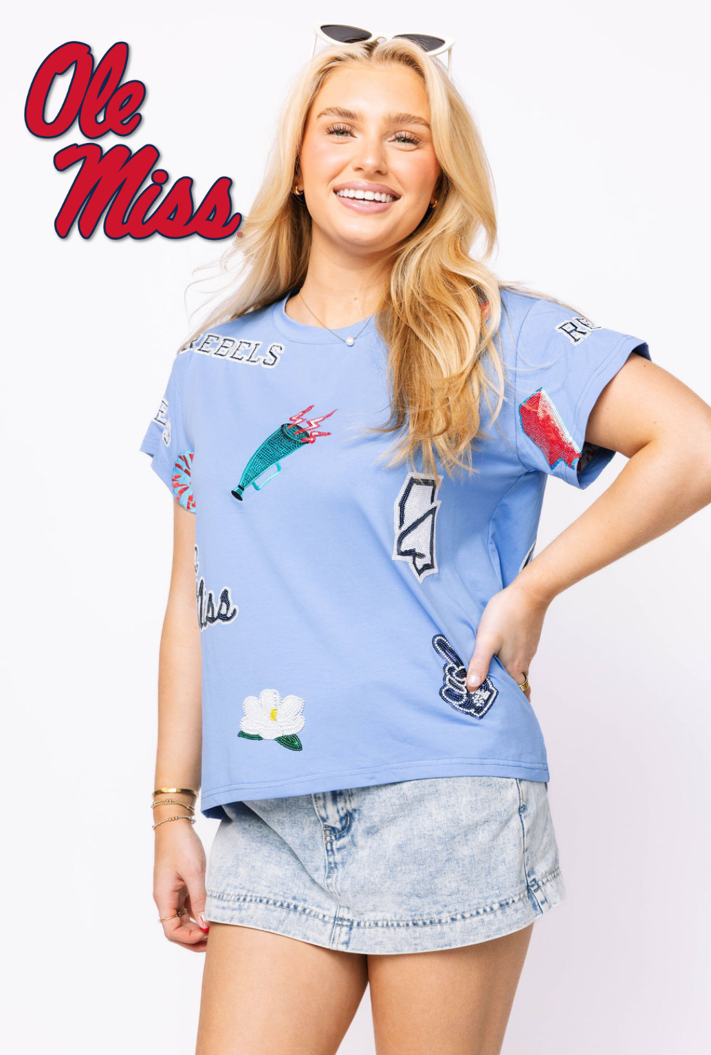 Licensed Ole Miss Mini Icon Tee