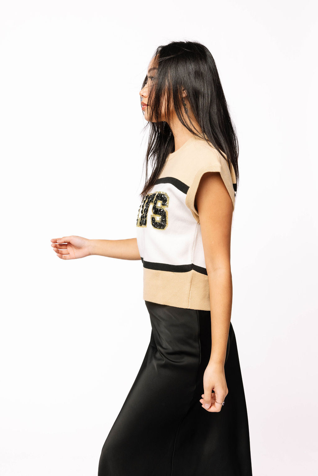 Licensed Colorblock Jewel 'Saints' Sleeveless Tank