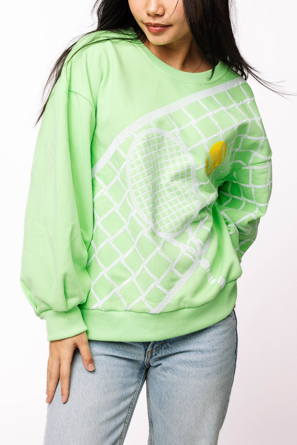 Green Tennis Court Sweatshirt