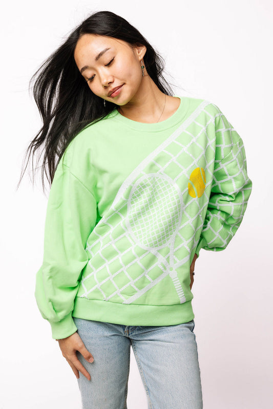 Green Tennis Court Sweatshirt