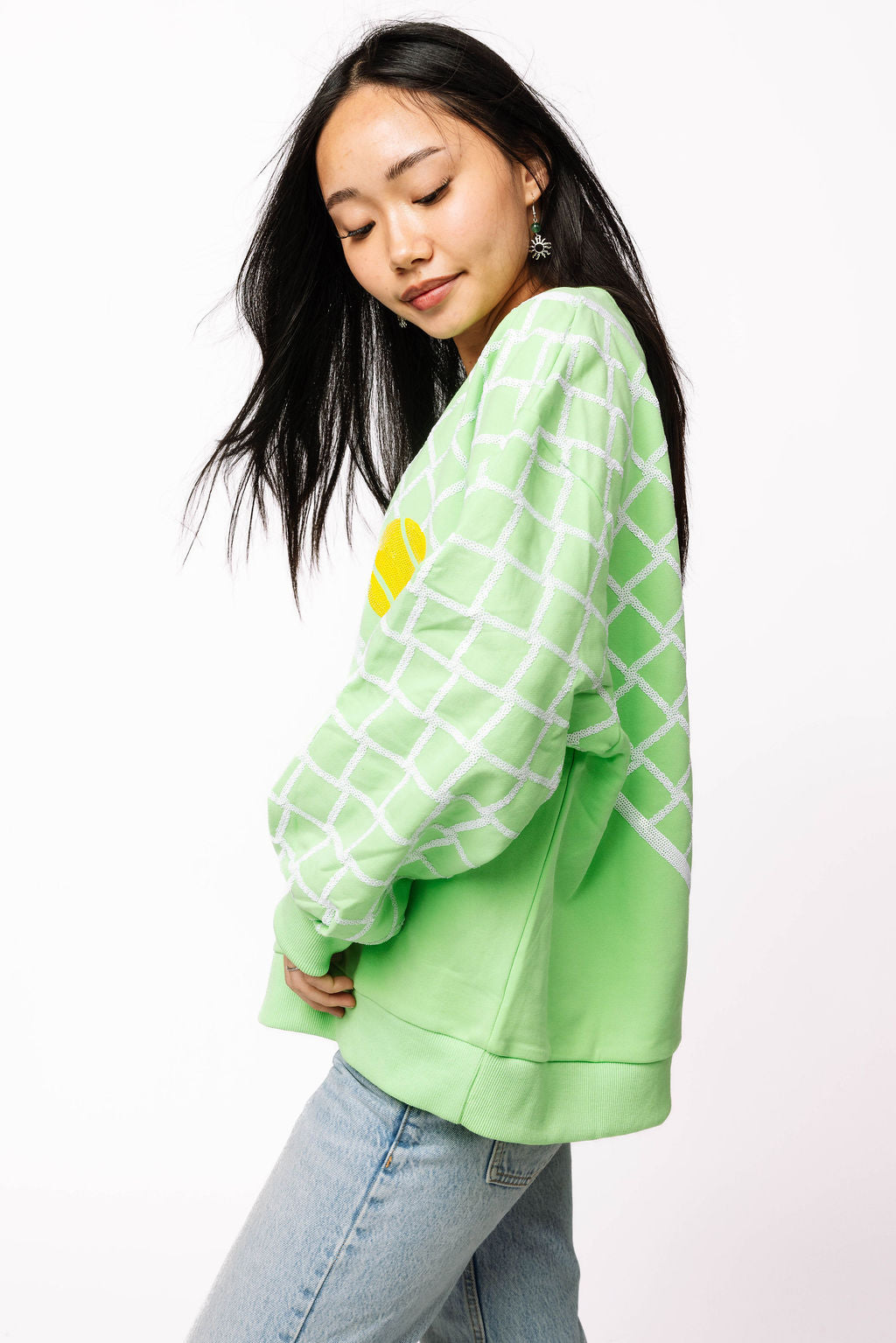 Green Tennis Court Sweatshirt