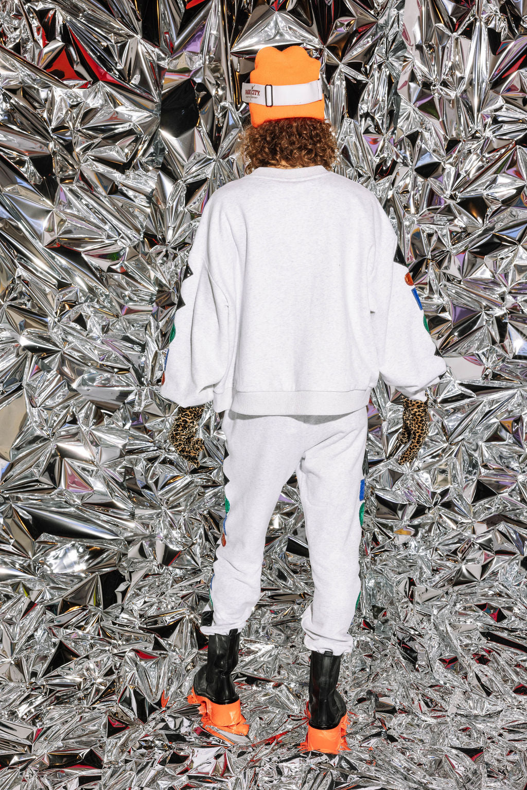 Grey Ski Symbol Joggers